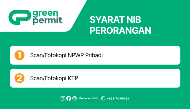 Syarat NIB perorangan