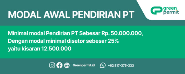 modal awal pendirian pt